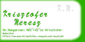 krisztofer meresz business card